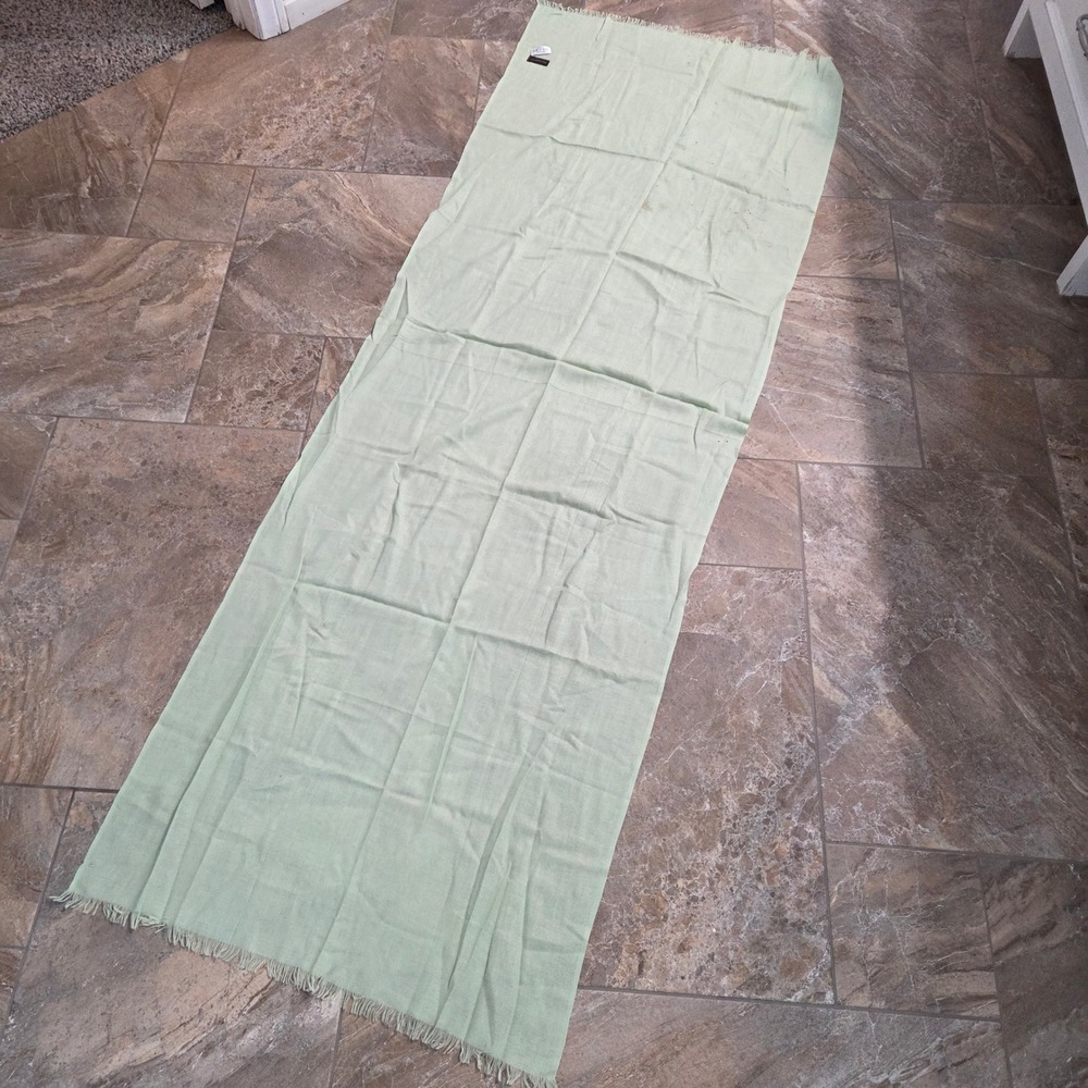 Rani Arabella Cashmere Scarf Sage Green Made in Italy 100% Cashmere Wrap 28x72